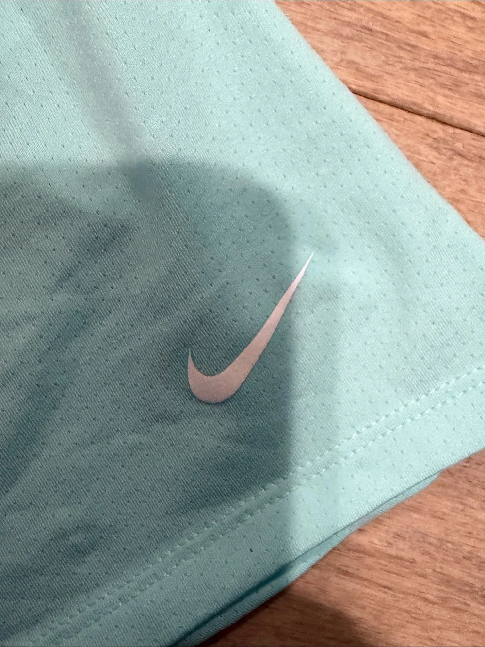 NIKE Women's Light Blue Tank with Black Logo Straps